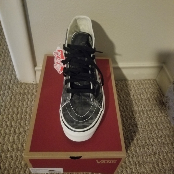 Van's, size 9, black and grey denim - Picture 1 of 3